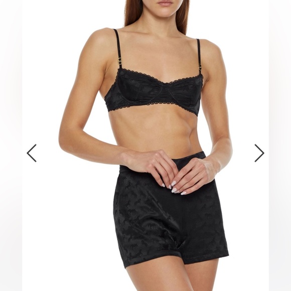 STELLA MCCARTNEY**Underwired Silk Black Bra 34B + Thong Sm.**$280 - Picture 4 of 9